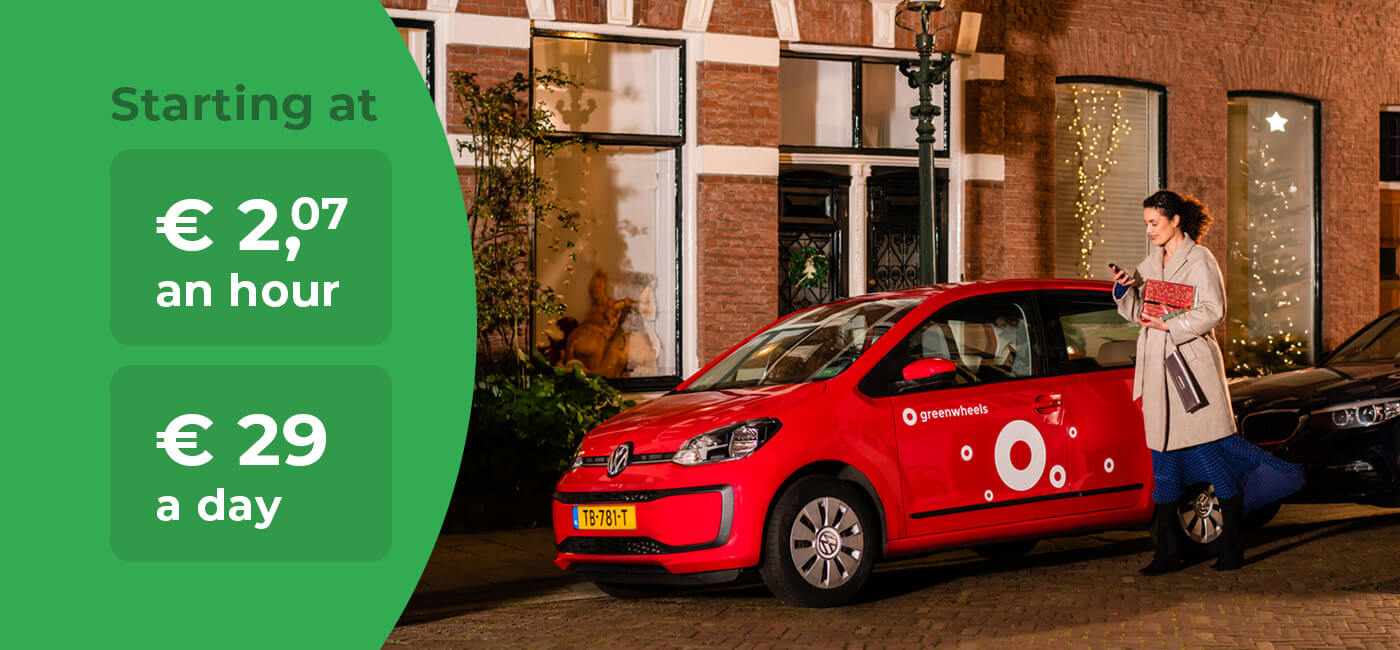 Rent a shared car with the Greenwheels app for carsharing in the Netherlands