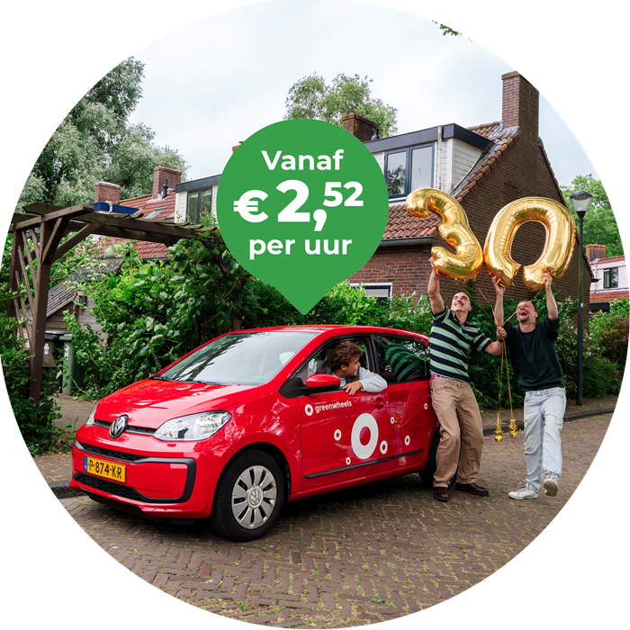 Deelauto huren met de Greenwheels app voor auto delen